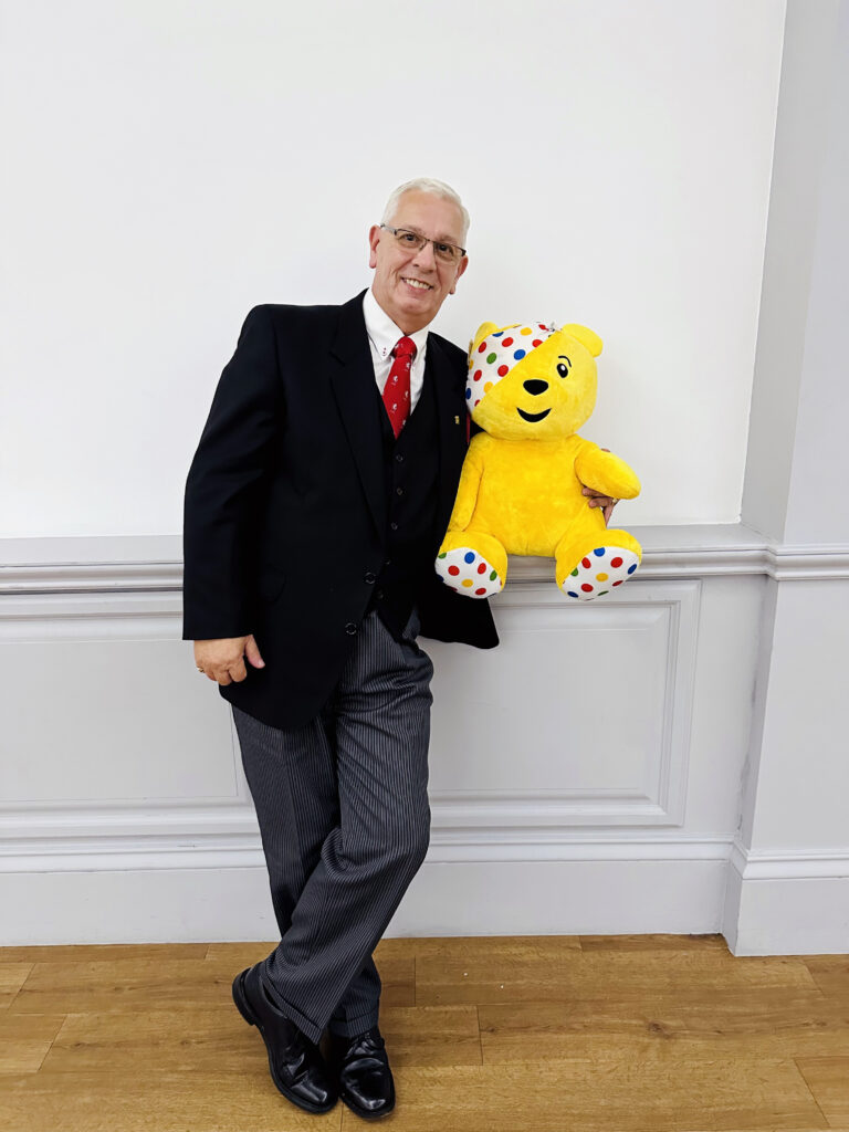 Andrew Pledger and Pudsey